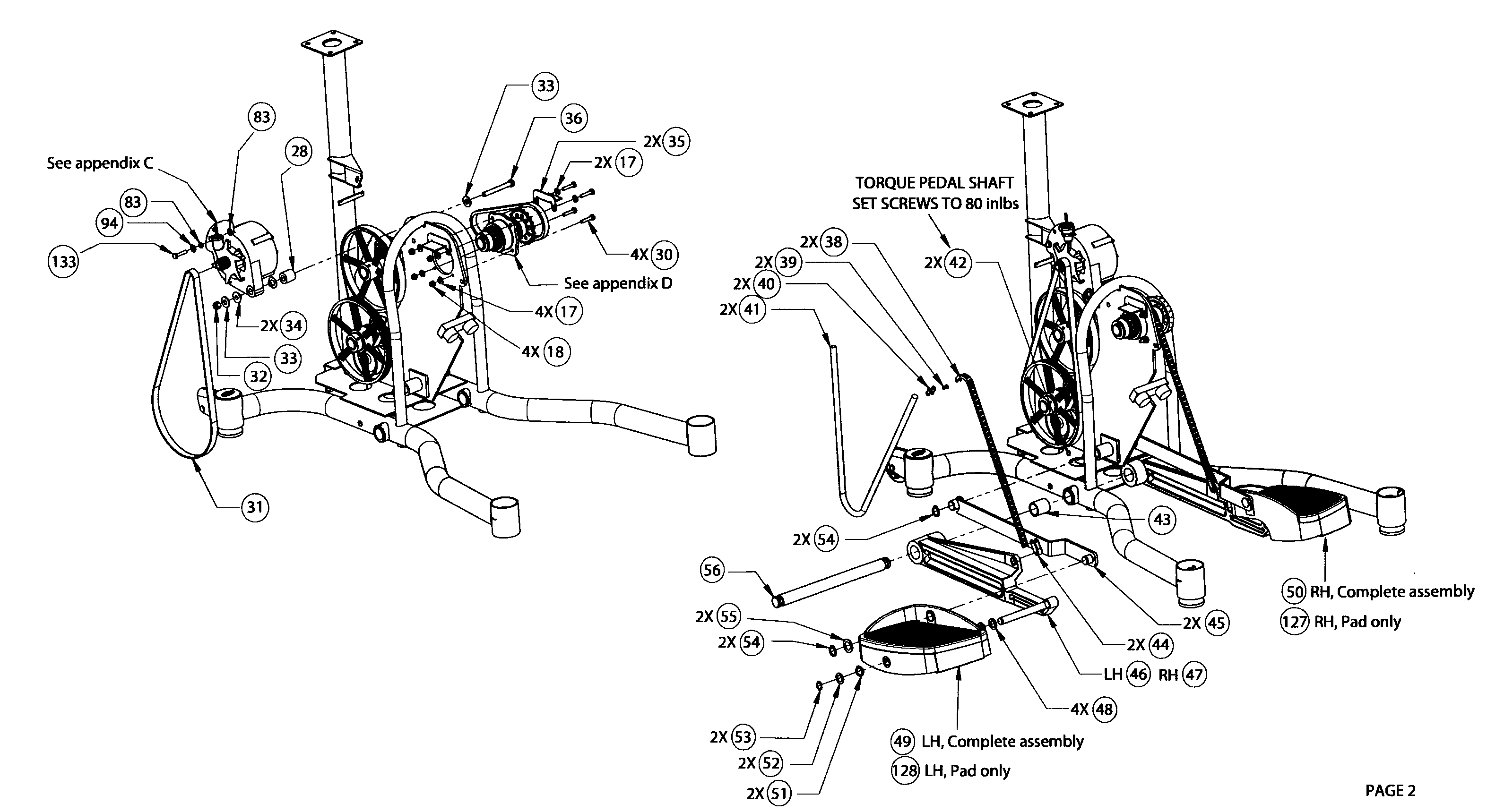 Pedals assy