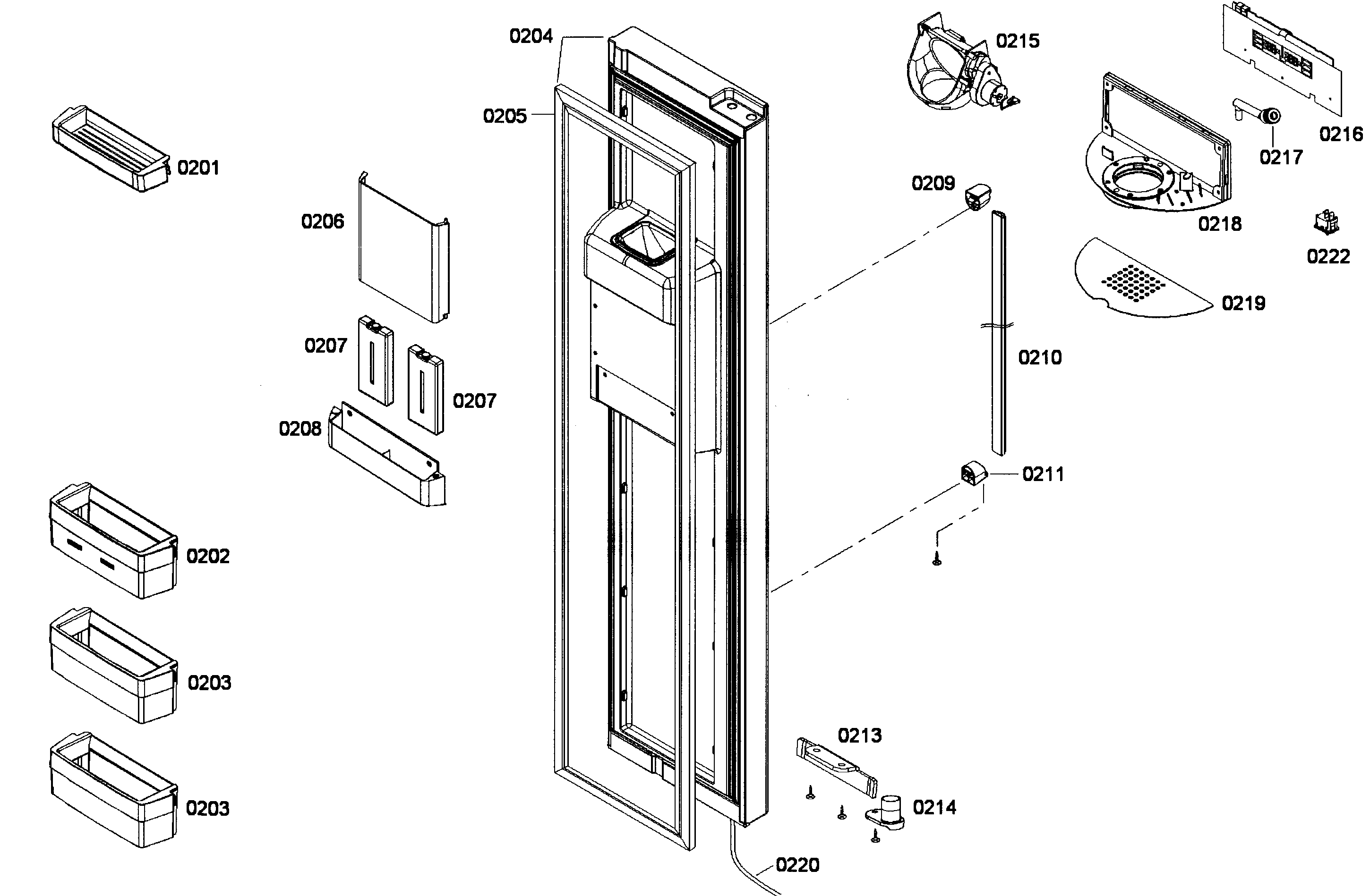 Freezer door