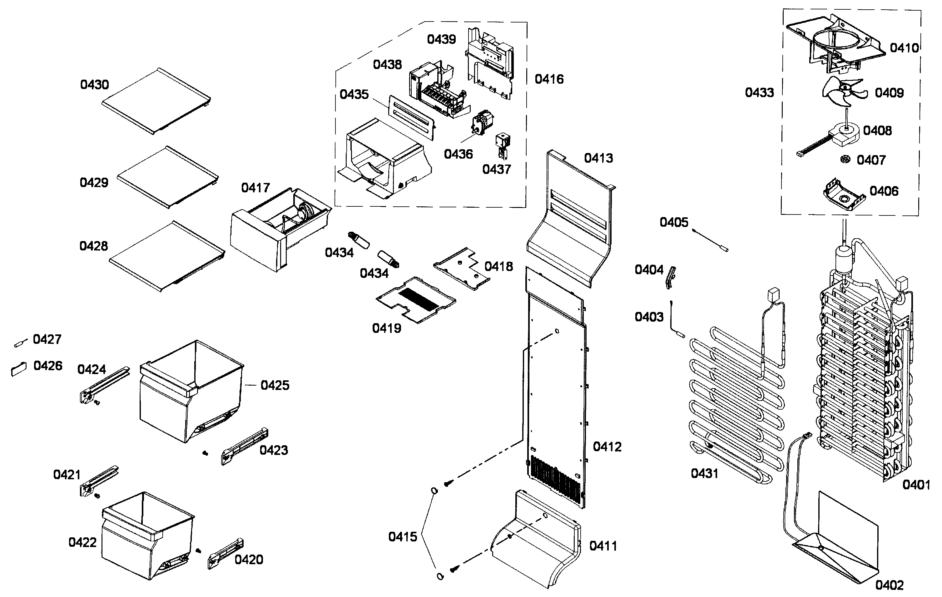 Freezer assy