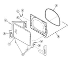 Speed Queen SDE107LF loading door diagram