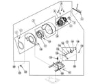 Speed Queen SDE107QF motor assy diagram