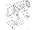 Speed Queen SDE107QF cabinet assy diagram