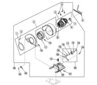 Speed Queen SDE307LF motor assy diagram