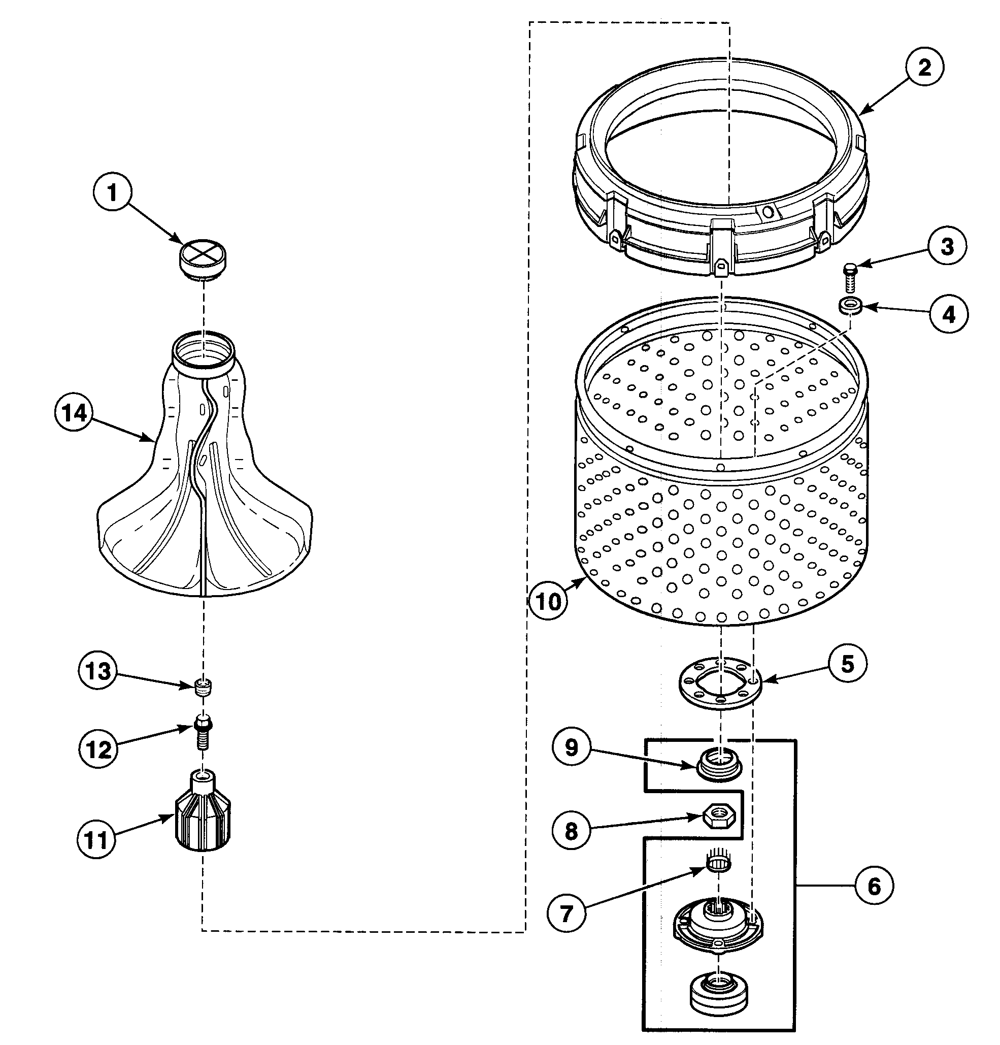 Washtub assy