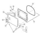 Speed Queen SDEY07WF door assy diagram