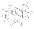 Speed Queen SDE607WF1500 door assy diagram