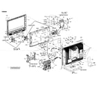 Sylvania LD195SSX cabinet parts diagram