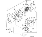 Speed Queen SDE407LF motor assy diagram