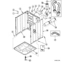 Speed Queen SDE407QF cabinet assy diagram