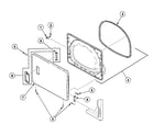 Speed Queen SDE507WF loading door diagram