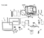 Haier HLC19R1 cabinet parts diagram