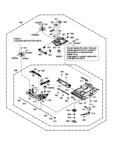 Dvd parts