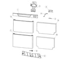 Fisher & Paykel DD24DCB6-88531A front assy diagram