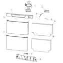 Fisher & Paykel DD24DCTB6-88509A front assy diagram