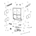 Fisher & Paykel DD24DCTB6-88509A cabinet assy diagram
