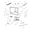Fisher & Paykel DD24SDFTX6-88503A cabinet assy diagram