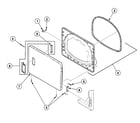 Speed Queen SDGT09LF door assy diagram