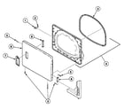 Speed Queen SSET07LF1500 door assy diagram