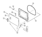 Speed Queen SSEY07WF door assy diagram