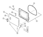 Speed Queen SSG509LF door assy diagram