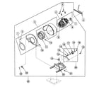 Speed Queen SSG509LF motor assy diagram