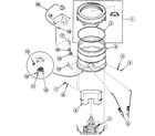 Speed Queen SWT621QC tub assy diagram