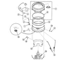 Speed Queen SWT2B0WN1124 tub assy diagram