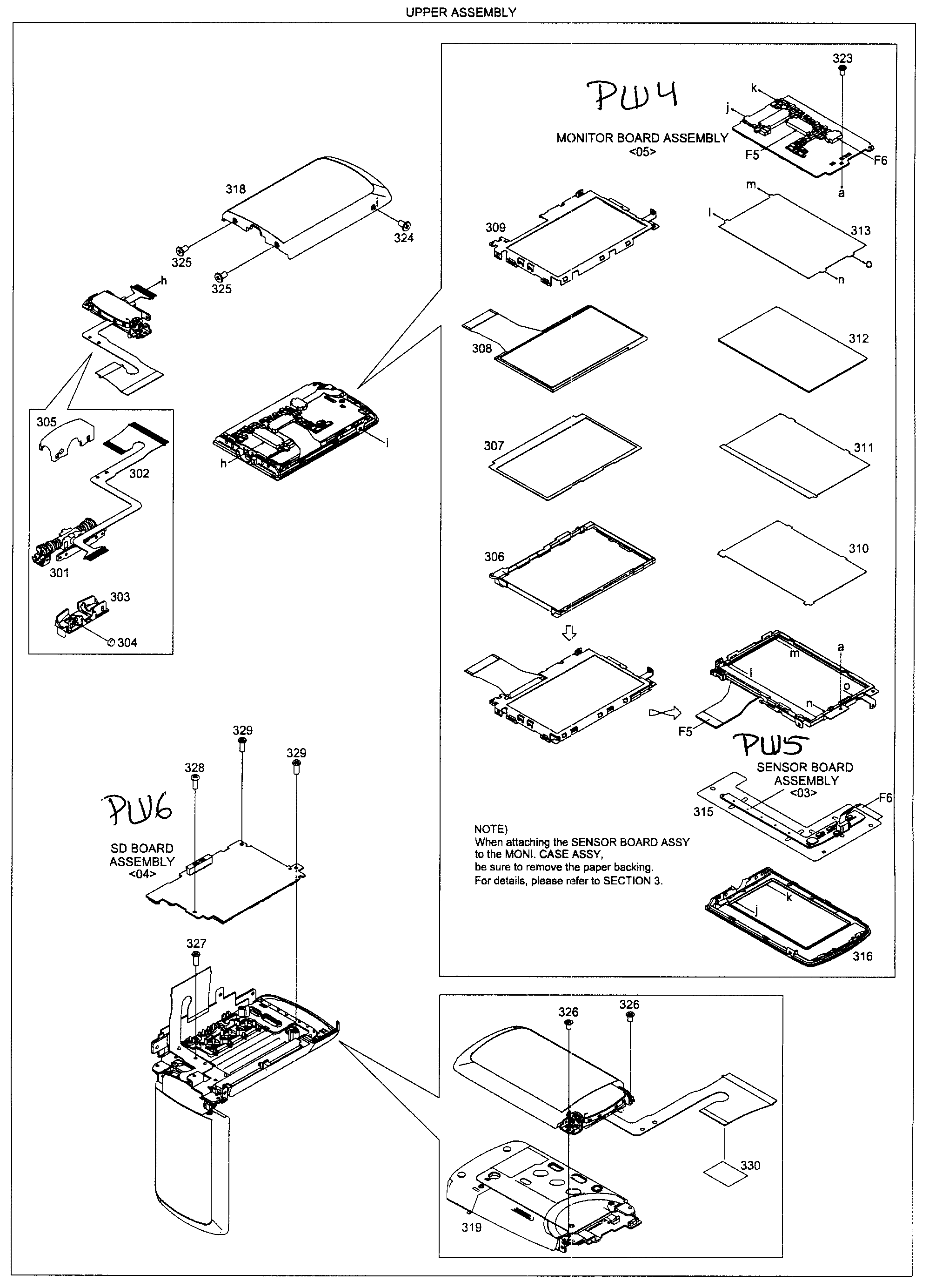 Upper assy