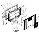 Memorex MLT4221P cabinet assy diagram