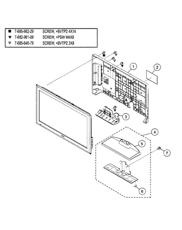 Rear/stand assy