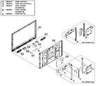 Sony KDL-40S504 front/lcd assy diagram