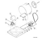 Speed Queen SWFT71NN motor assy diagram