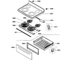 Bosch HES3063U/01 top/drawe diagram