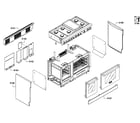 Thermador PRD486GDHU/01 cabinet assy diagram