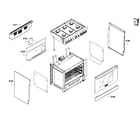 Thermador PRG366GH/01 cabinet assy diagram