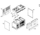 Thermador PRG486EDPG/01 cabinet assy diagram