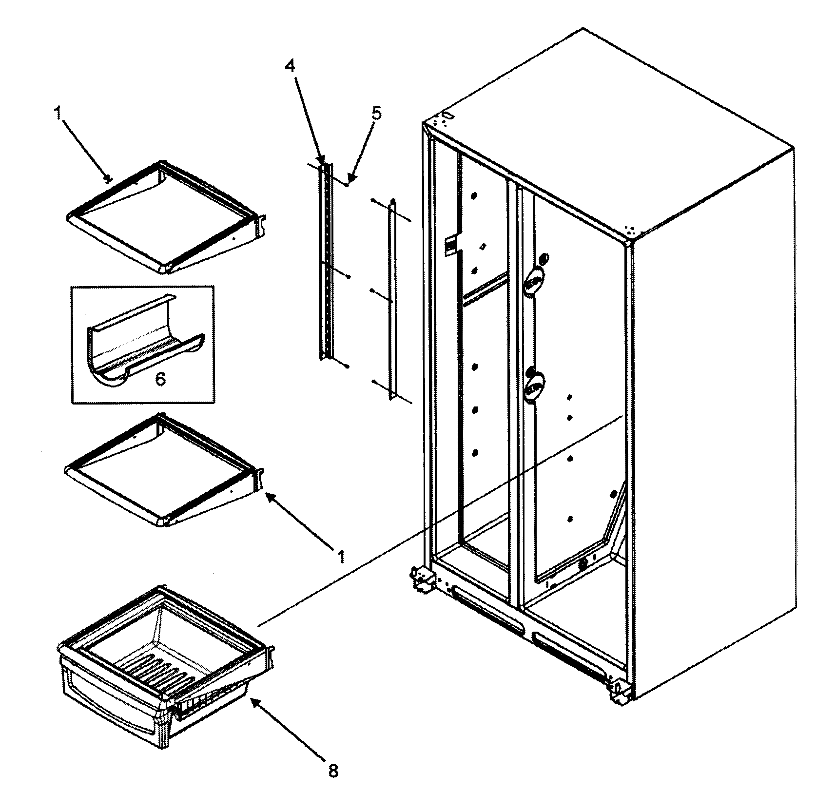 Refrig shelfs