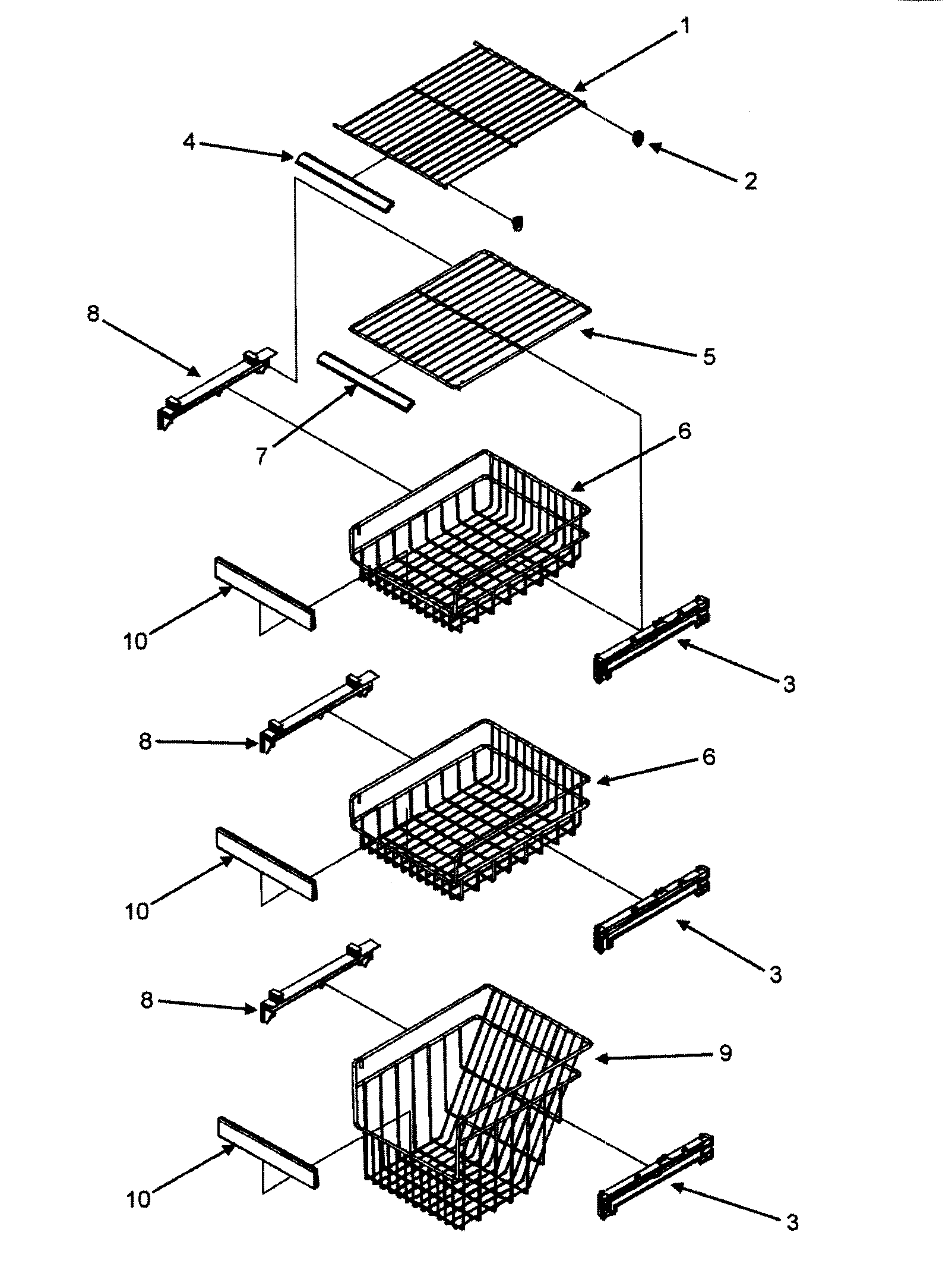 Freezer shelfs