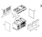 Thermador PRL486EDPG-01 cabinet assy diagram