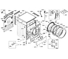 Bosch WFVC3300UC/19 cabinet assy diagram