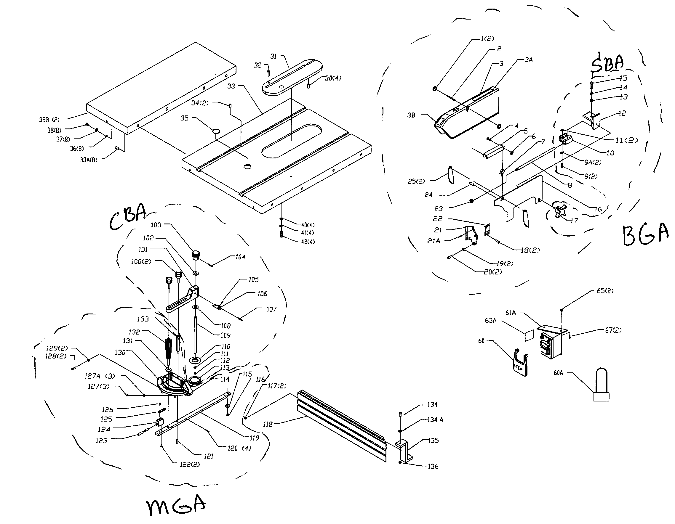 Table assy
