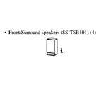 Sony HT-SS370 fr/sur speaker diagram