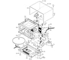 Sharp R-402JW cabinet parts diagram