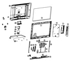 RCA 32LA30RQ cabinet parts diagram