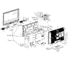 Sylvania LC260SS1 cabinet parts diagram