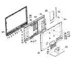 RCA LED42A55RS cabinet parts diagram