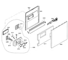 Bosch SHE42L12UC/23 door assy diagram