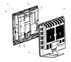 Proscan 42LA45H cabinet parts diagram