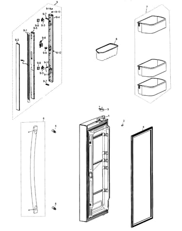 L friger door