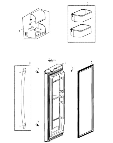 R friger door